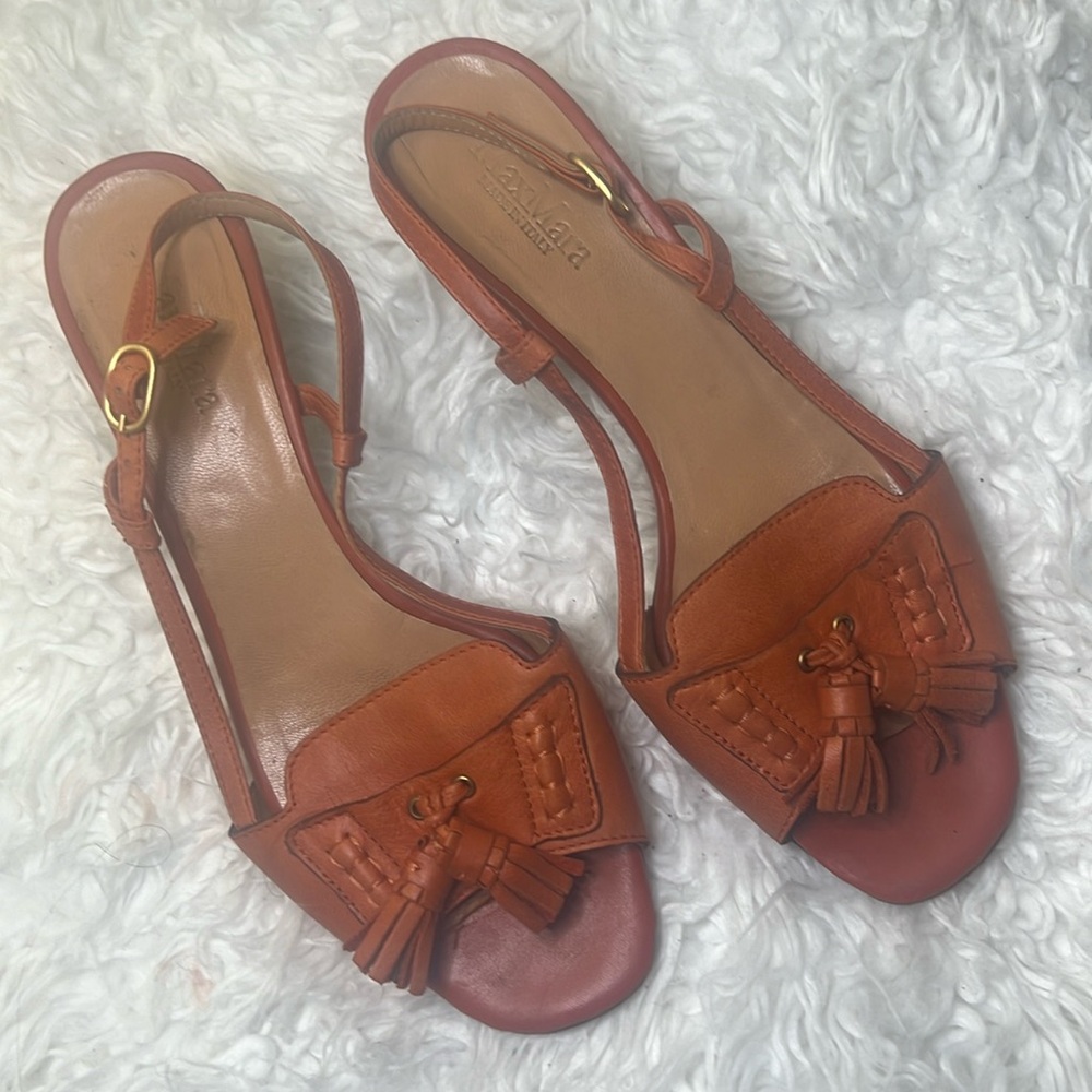MaxMara leather sandals size euro 37 US 6.5